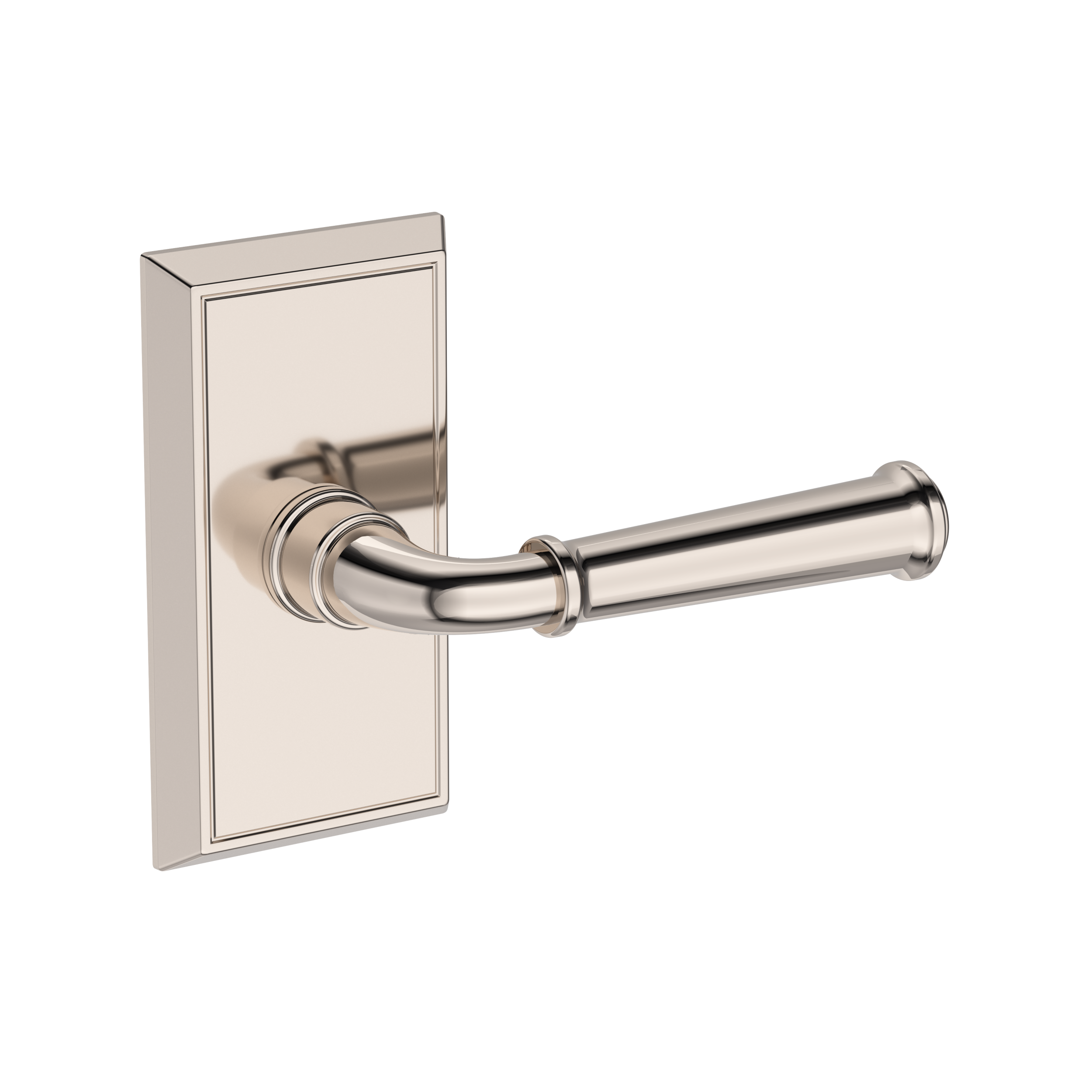Baldwin Dunsmoor Lever Chamfered 5 Rose Passage Polished Nickel